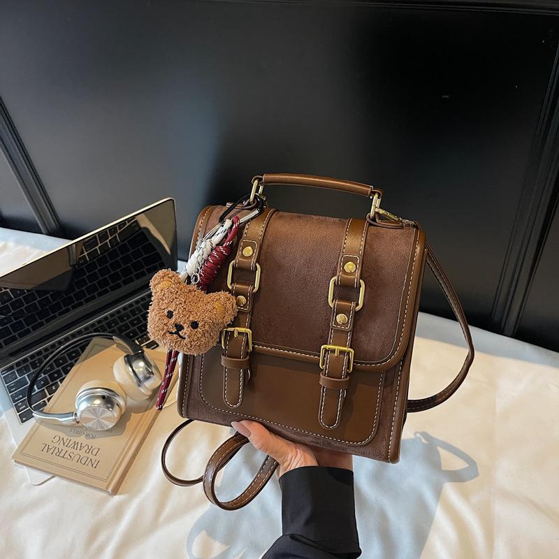 Neuer Herbst- und Winter-Rucksack aus Wildleder, Damen Sen Meng leichter Luxus Nischen-Feeling Pendler-Rucksack Reise-Umhängetasche