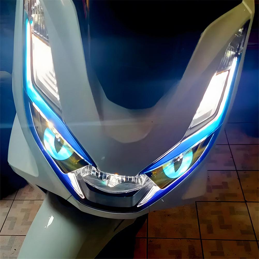Paar Motorrad-Scheinwerferaufkleber Moto Head Light Eyes Tint Dekoratives Zubehör Transparente Aufkleber für Honda PCX160 PCX 160