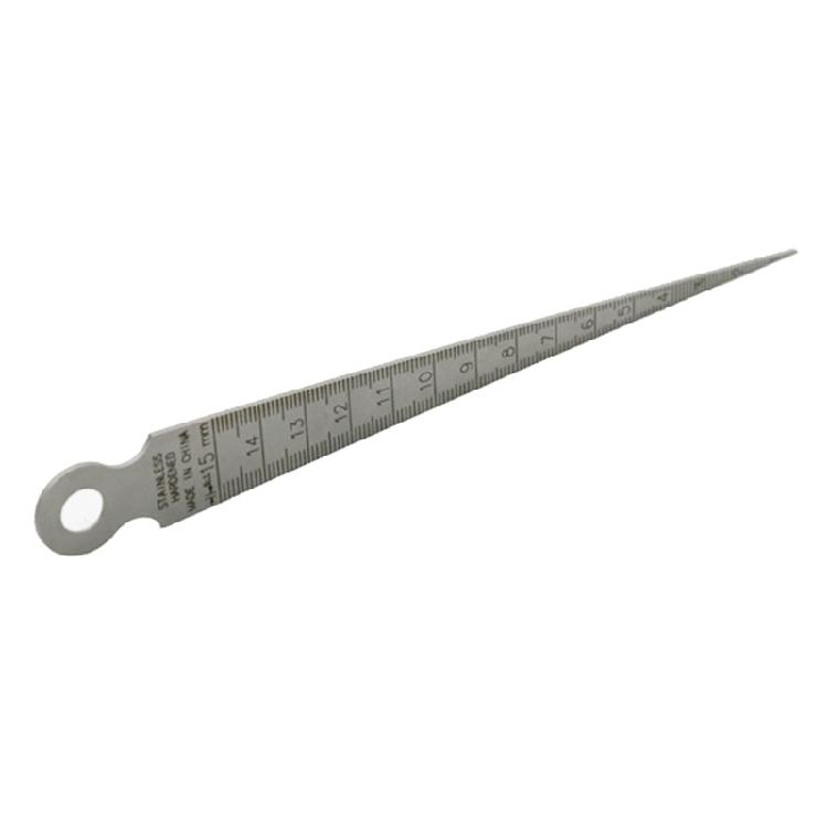 Taper Gage 0-15mm Stainless Steel Taper Welding Gauge Inch & Metric Feeler for G