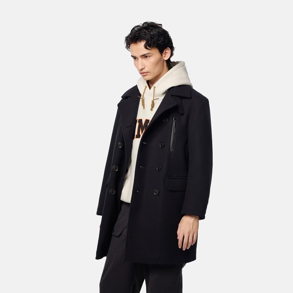 Timberland TOKYO DESIGN COLLECTIVE Mountain Peacoat, Unisex, Black Iris Tree, Size XS, TB0A6FRZERQ1