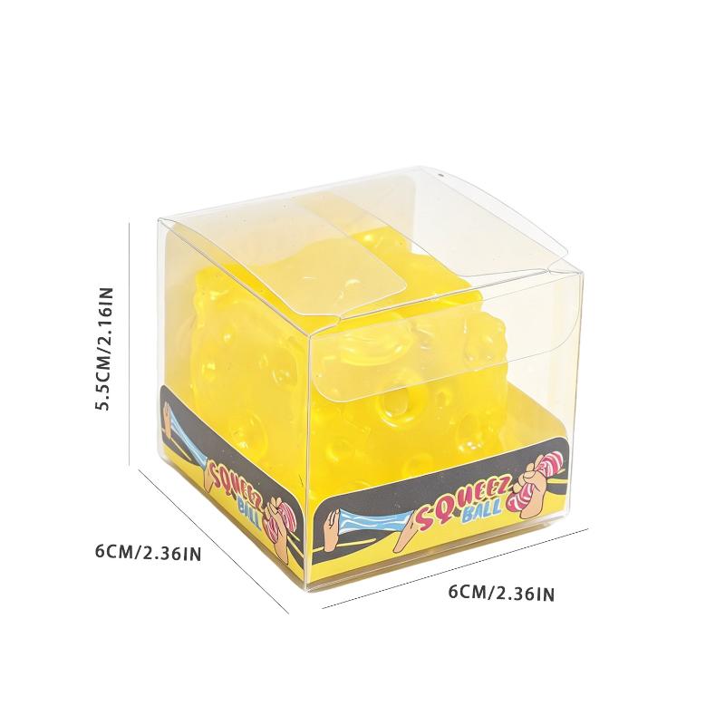 Honey Cheese Square Fidget Toy Super Soft Mochi  Anxiety Stress Relief for Adult Office Stress Buster