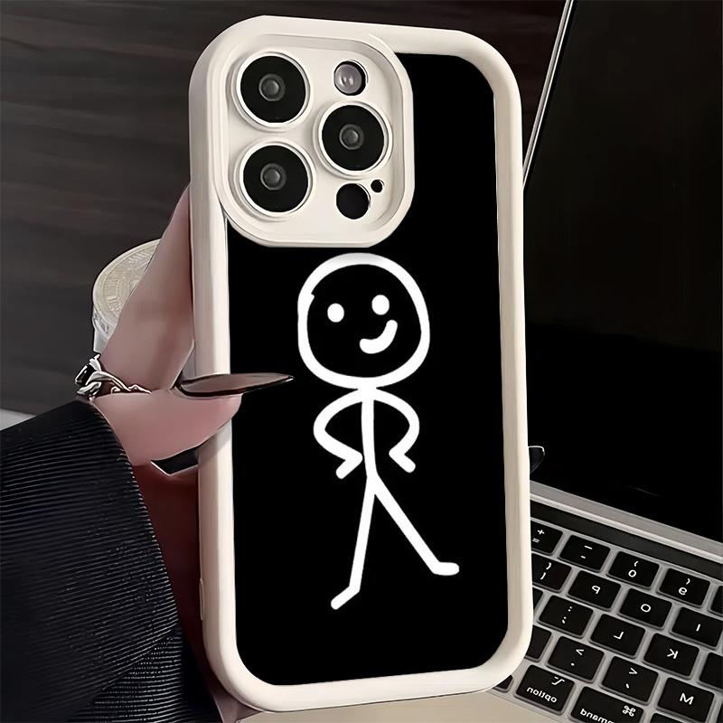Phone Case for iPhone 17 Air 16E 15 16 Pro Max Funny Stickman Matchman Cover 14 Plus 13 12 Mini Soft Shell Silicone Fundas