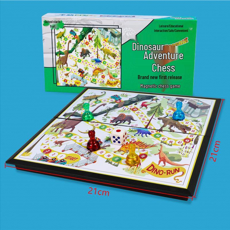 Set de șah magnetic All-in-One: Șah Aeroplan, Gomoku, Go, Xiangqi, Dou Shou Qi, Dame, Șah Militar - Jucărie Educativă pentru Copii