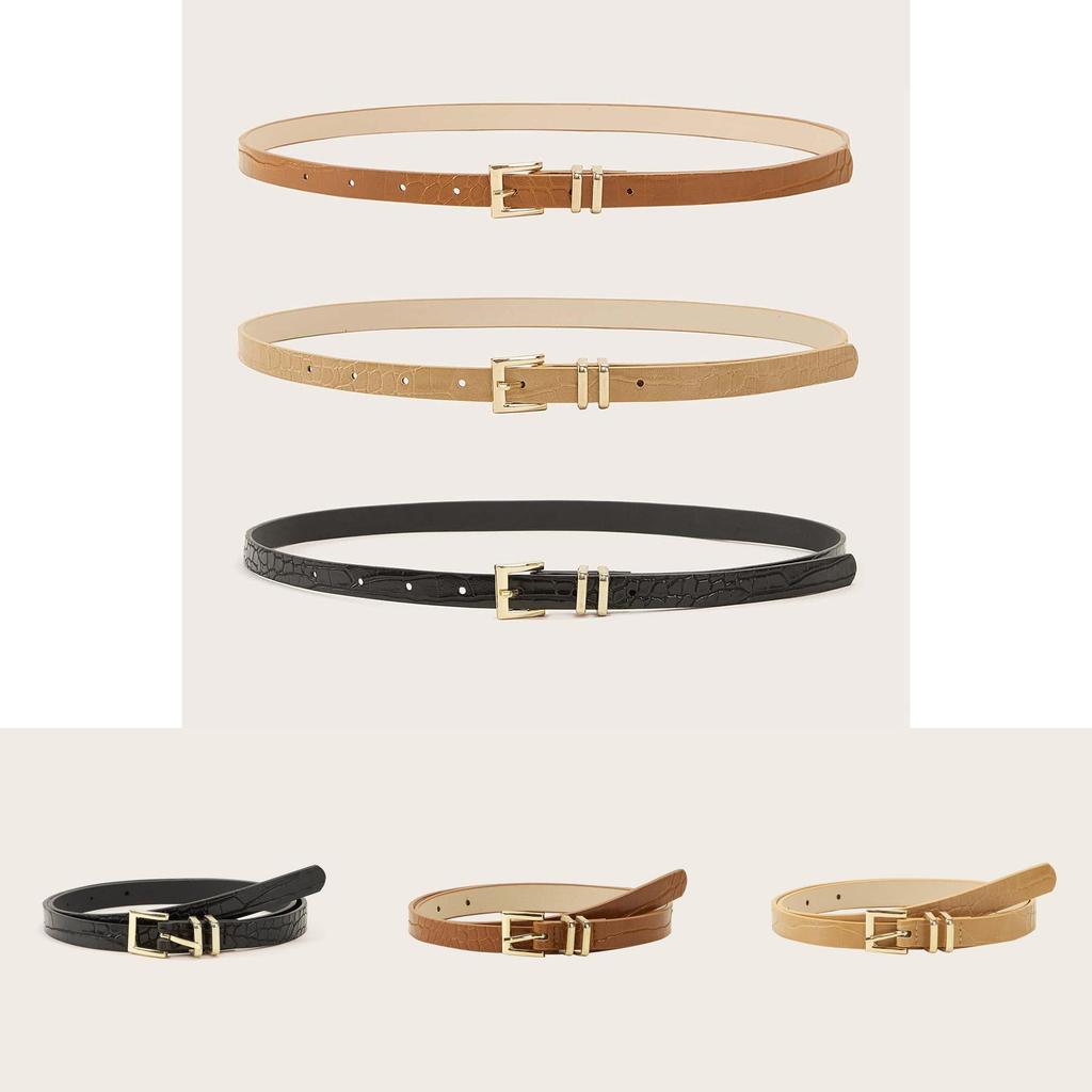 Crocodile Textured Womens Fashion Belt With Alloy Buckle For Business And Casual Wear