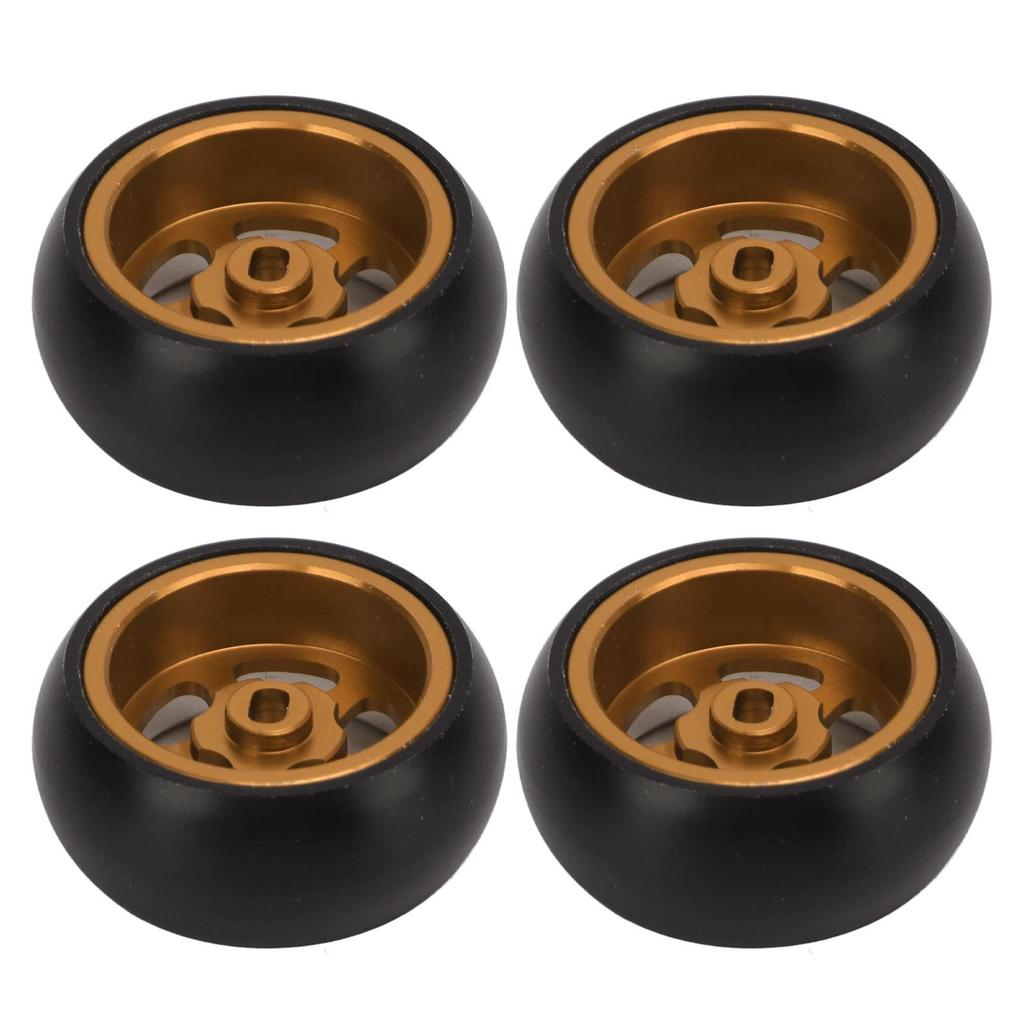 Acogedor RC Drift Tires for K969, K989, and P929 128 RC Cars, Hard Plastic Tires with Aluminum Alloy Wheel Rims, High Wear Resistance and Strong