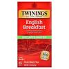 Twinings 100% Pure Decaffeinated English Breakfast Black Tea Bags, 25 Count, 50g (1.76oz)