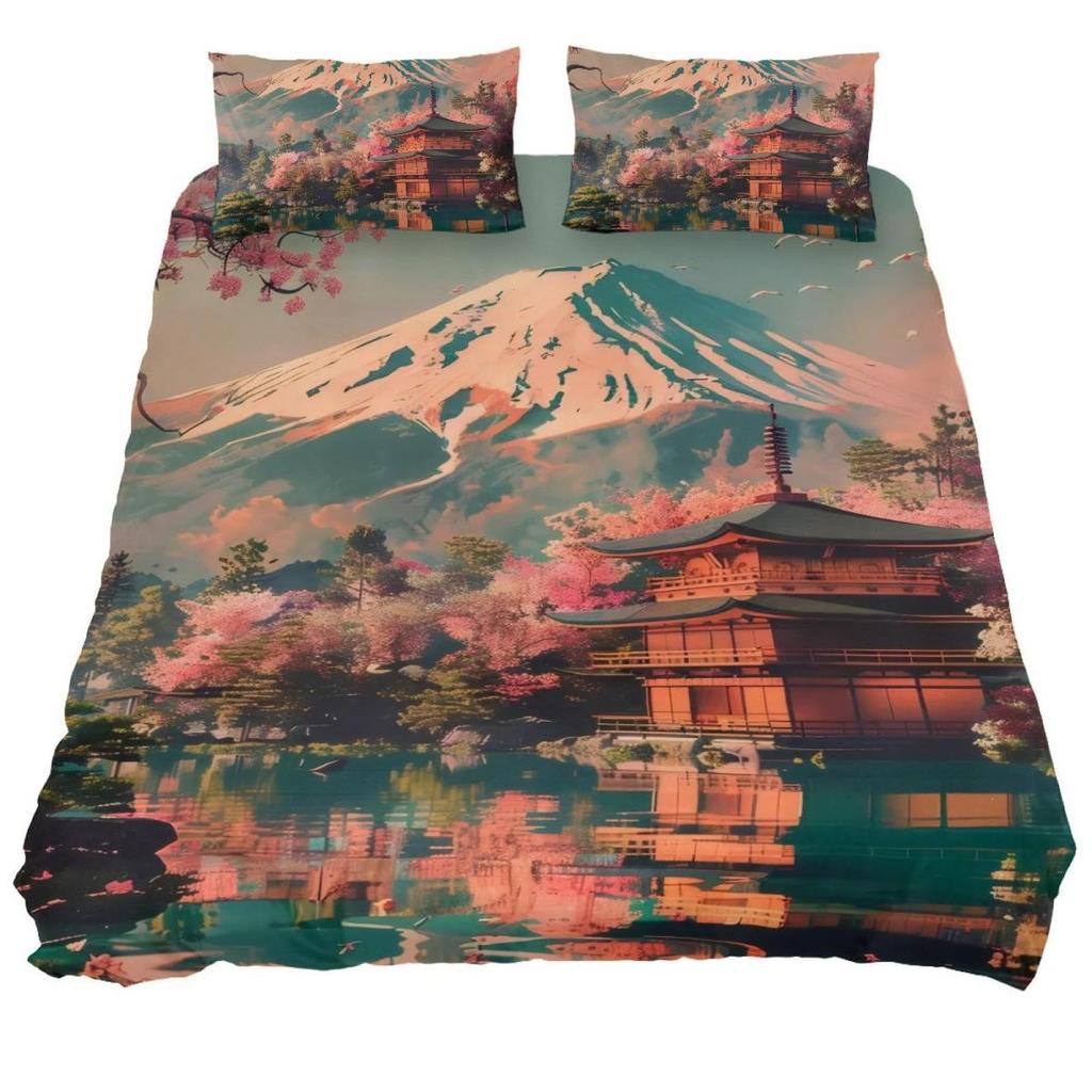 Temple Duvet Covers For Children Adults Duvet Covers Queen Size Lightweight Down Room Decor 2 Pillowcases 1 Quilt Cover No Quilt