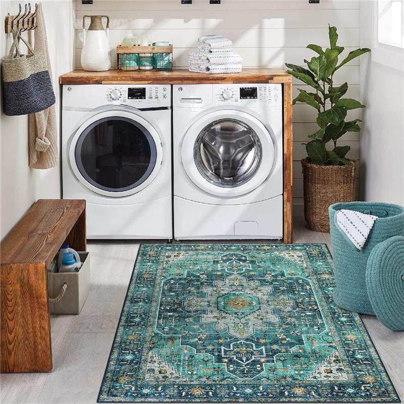 Ultratenký Pratelný Vintage Oblastní Koberec Boho Protiskluzový Vstupní Koberec Koberec do Obývacího Pokoje Vstupní Rohožka Koberec do Kuchyně Prádelny Koupelny Ložnice Modlitební Koberce