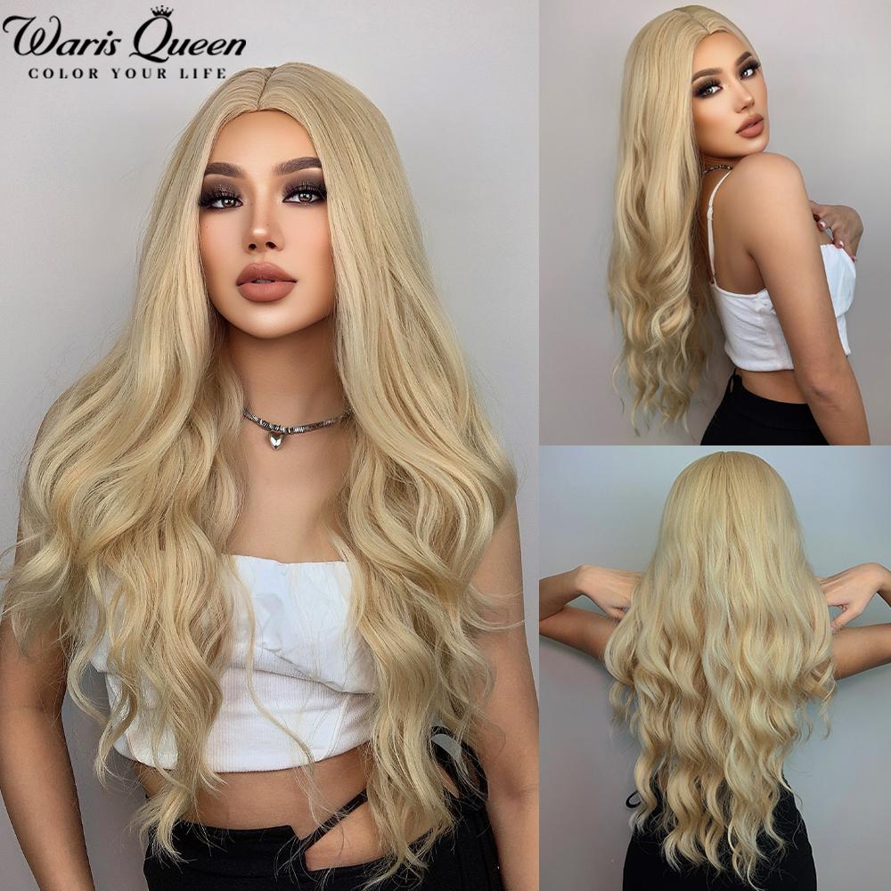 Long Wavy Black And Pink Synthetic Wig for Women With Bangs Natural Heat Resistant Part Cosplay Party Lolita Daily  Hair Wigs