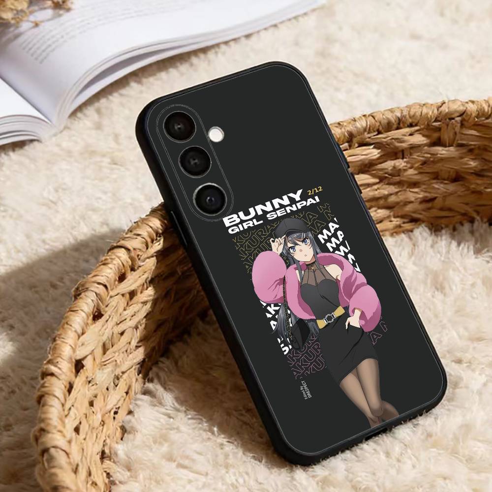 

Senior S-Sakurajima Mai Phone Case For Samsung Galaxy A13,21s,22,31,32,52,53,71,72,73,Soft Black Cover Samsung a21s