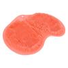 Shower Foot Scrubber Silicone Skid Resistance Shower Foot Massager Mat with Strong Suction Cups for Men Women Red