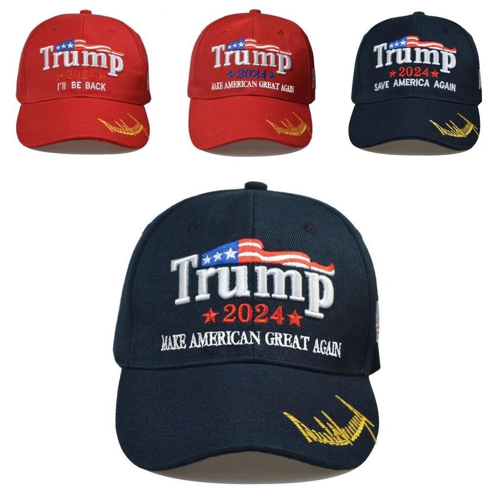 Trump America Take Back Usa Signature 2024 Red Shadow Embroidered Cap Hat