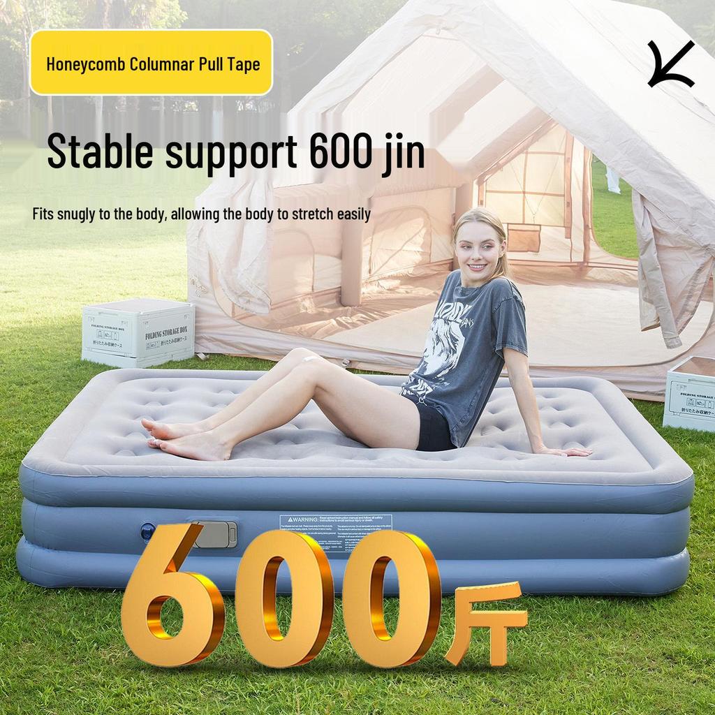 Lightweight Inflatable Double Camping Mattress: Compact, Comfortable Outdoor Tent Bed