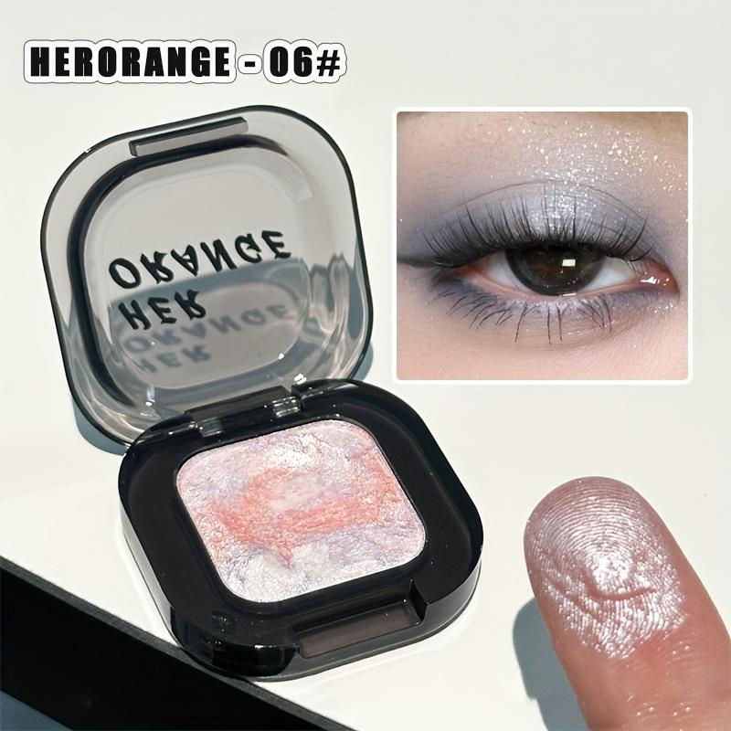 Mini Mashed Potato Monochrome Eyeshadow, Glitter Highlighter Shimmer Palette with Soft Cream Texture Natural Waterproof & Sweat-Proof Eye Makeup