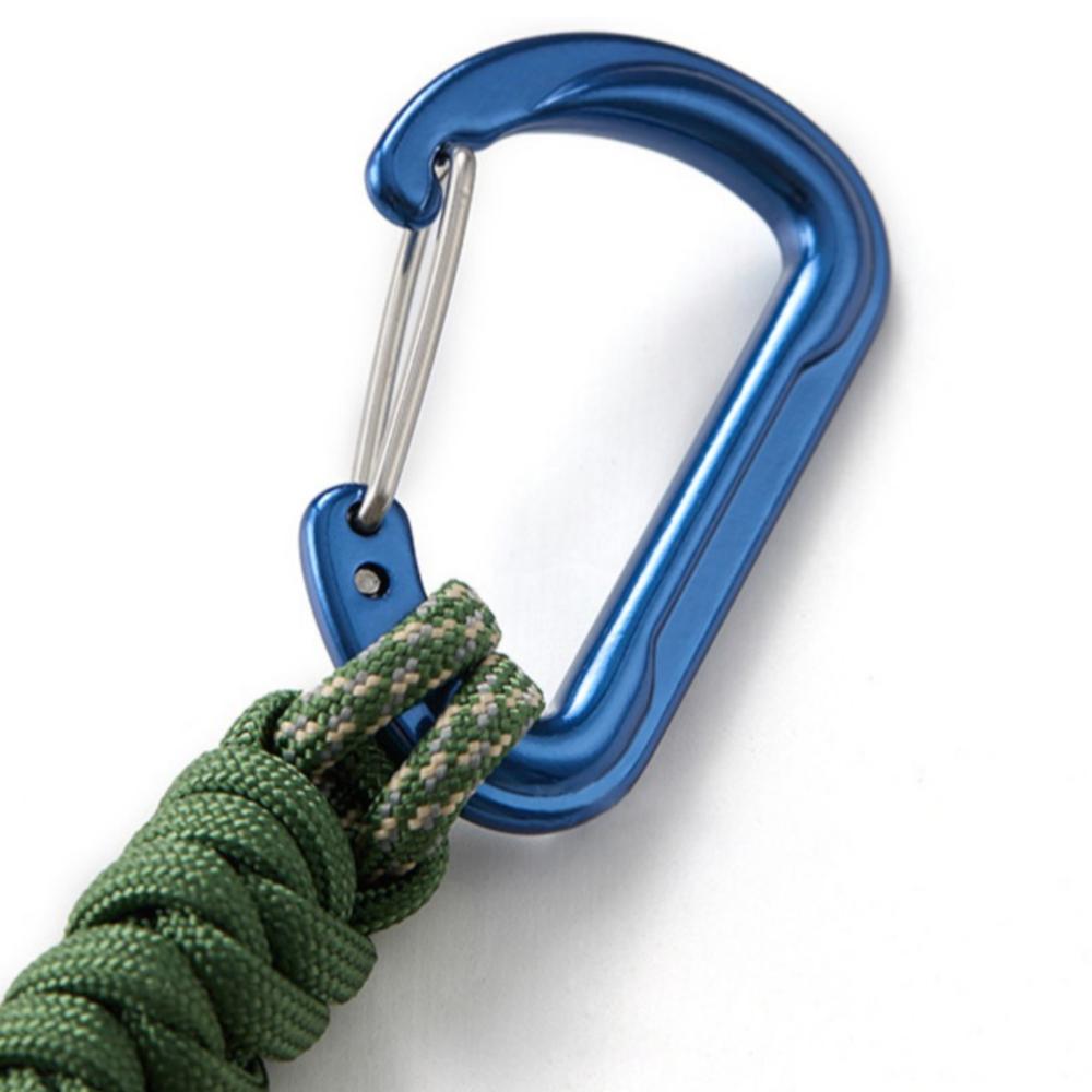 Schnell lösbarer Paracord Wasserflaschen-Aufhängeschnalle Karabiner Tragbarer EDC-Clip Multifunktionshaken für Outdoor-Wanderrucksack