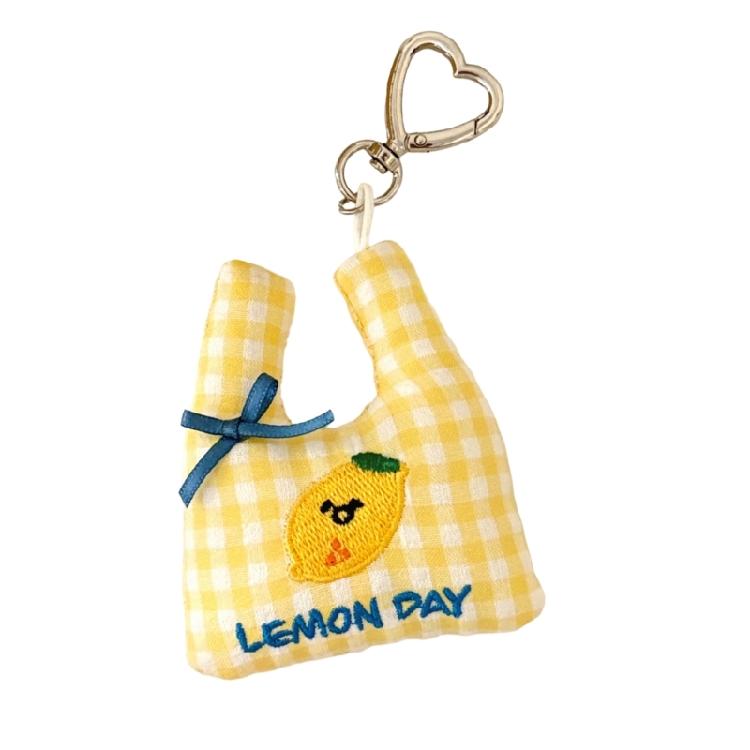 

Fashionable Backpack Charm Keychain Cute Shopping Bag Plush for Girls Women Gift Soft Plush Material Multi Purpose жёлтый