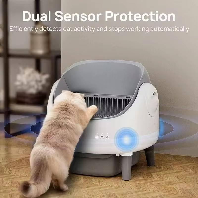 EU Stock Free Shipping Ready to Order Eco-Friendly Smart App Control Open-top Automatic 12kg Cat Litter Box