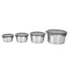 4 STÜCK Edelstahl Lebensmittelbehälter Lunch Aufbewahrung Frischhaltebox mit Silikondeckel Mehrere Größen