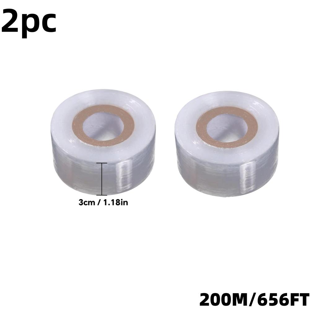 PE pruning tape, stretchable self-adhesive grafting tape, horticultural/garden fruit tree protection transparent film
