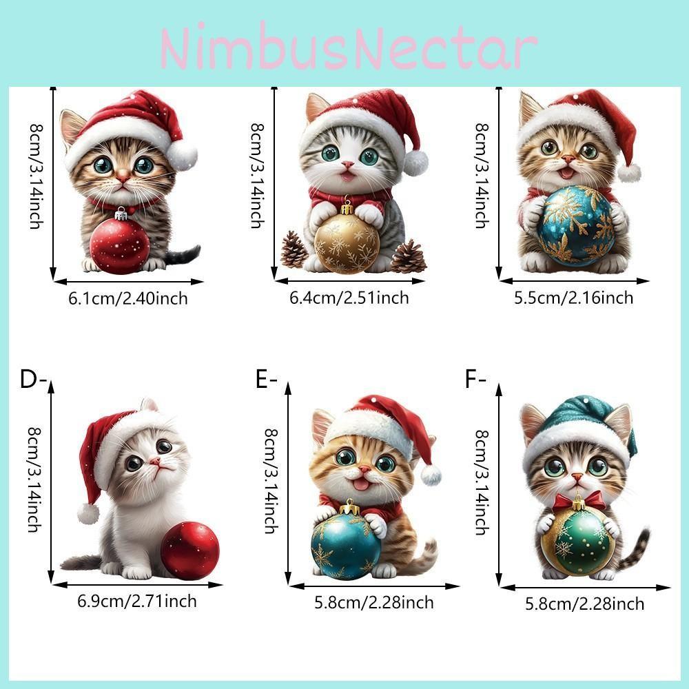 Cat Hat Christmas Car Hanging Decor Acrylic Pendant Tree Ornament Travel Holiday