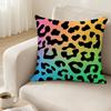 Leopard Print Cushion Cover Antidustmite Sofa Cushion Decorative Office Cover Lounge Area Indoor Outdoor Use