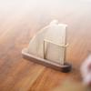 Wooden Filter Paper Rack Fan Shape Filtering Papers Holder Coffee Ornament Storage Box Walnut Desktop Decoration