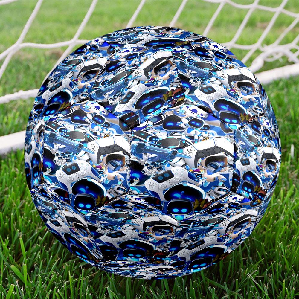 Cosmic Bot Crew Print Size 5 Soccer Ball, Standard Match Football for Sports Game and Team Practice, Ideal Gift for Soccer Fans