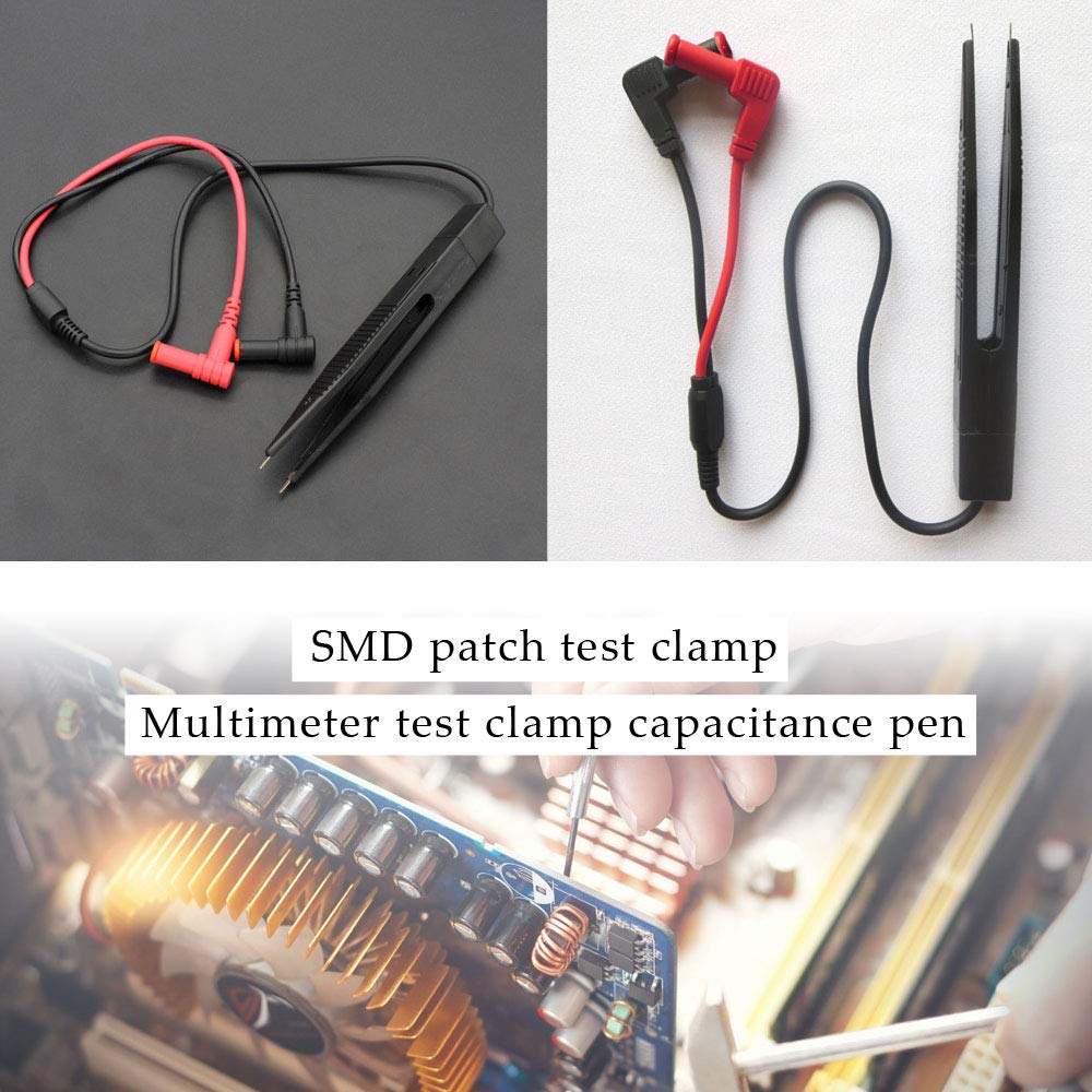 2PCS SMD LCR Chip Test Clip Capacitance Inductor Resistance Test Clip Meter Lead Probe Multimeter Tweezer