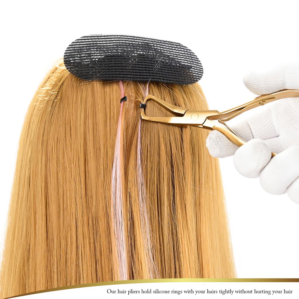 Clești de extensie profesie Clești pentru extensii de păr pentru micro inele și instrumente de îndepărtare a legăturii de lipici de fuziune Clești pentru păr