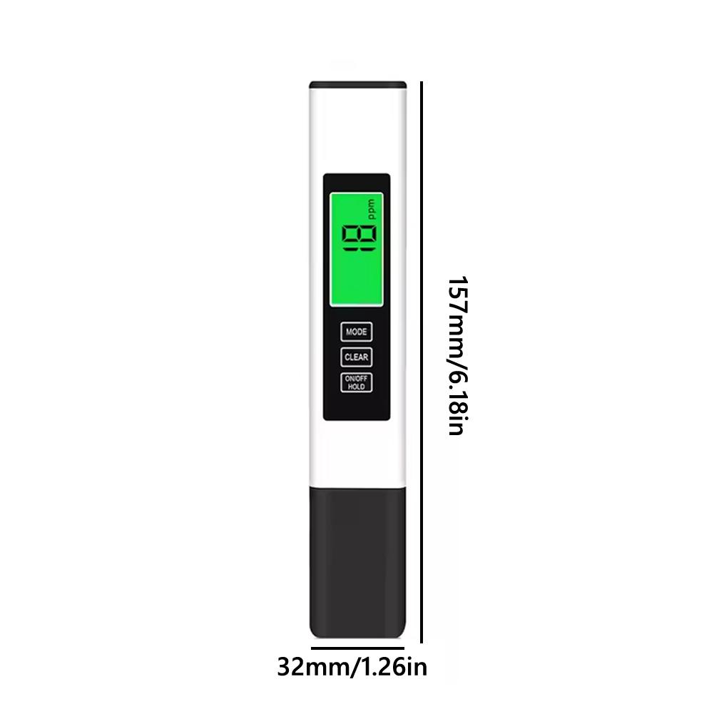 

4 in 1 Digital Water Tester Temperature TDS PH Meter High Accuracy EC Meter Durable TEMP PPM PH Meter with Backlit LCD Screen белый