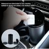 Car Trash Can With Lid - Leakproof Mini Garbage Can, Aluminum Alloy Bin, Accessories (Black)