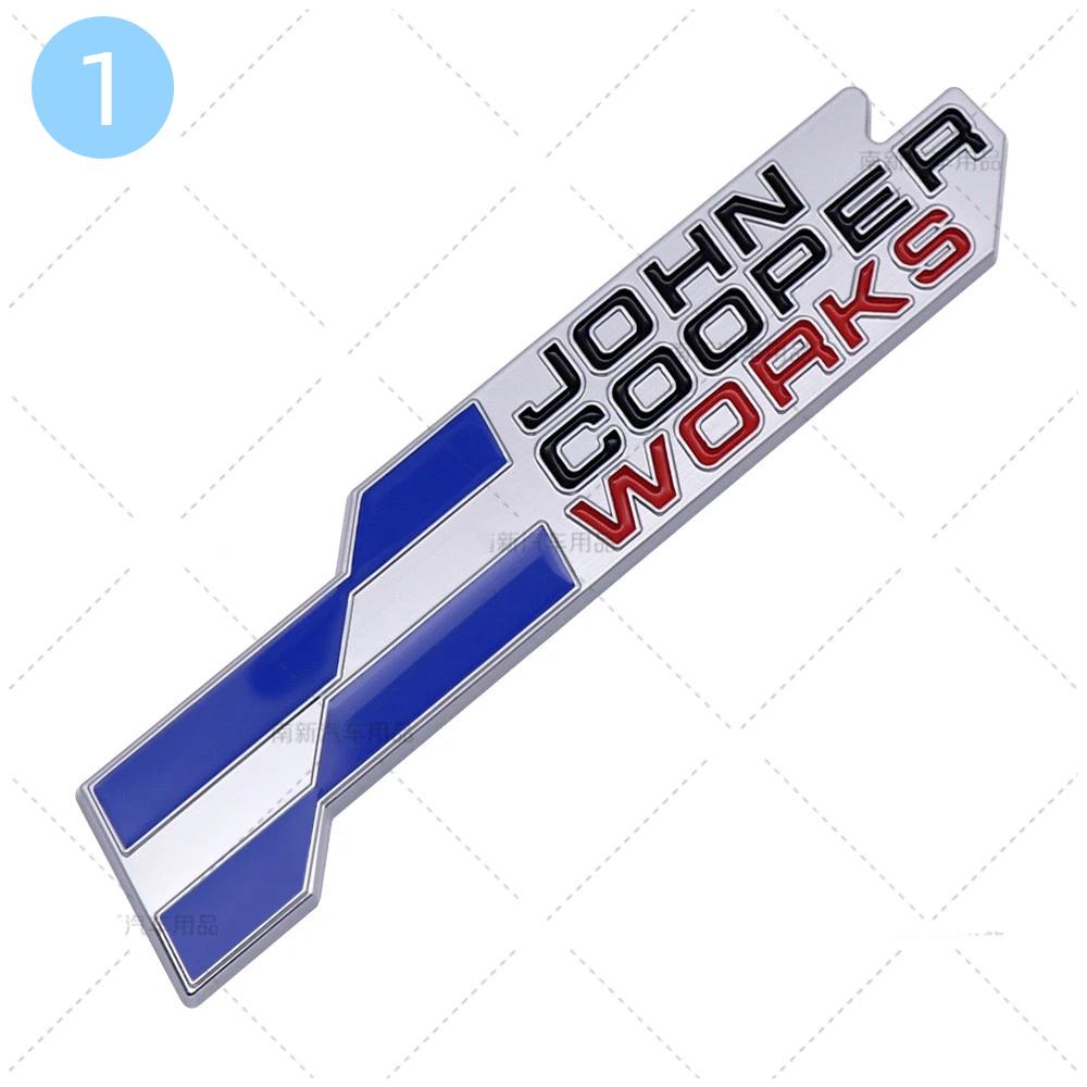 3D Metal NEW JCW Front Grille Badge Rear Trunk Emblem Sticker For MI-NI Cooper S R59 R60 R56 R58 F56 Countryman Clubman