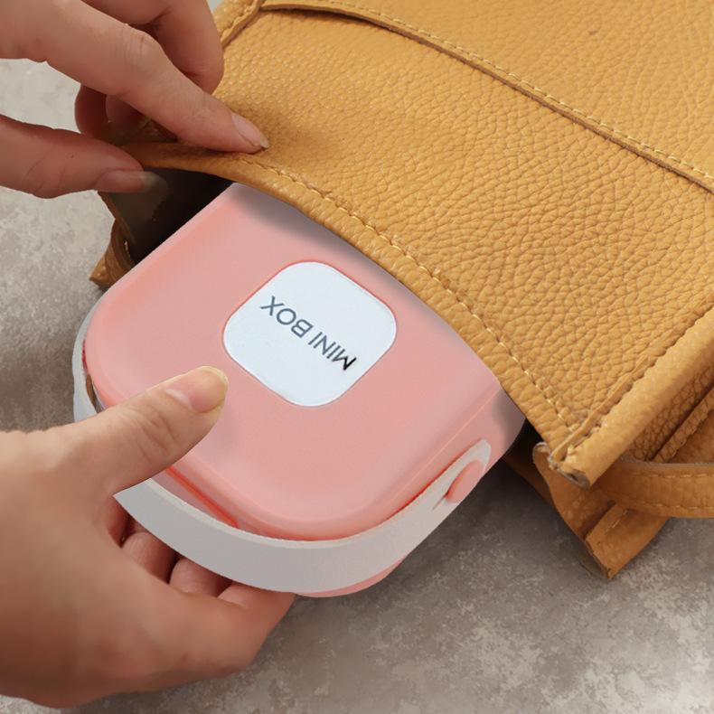 Tragbare Schmuckschatulle Ring Schmuck Halskette Lippenstiftfach multifunktionale PP-Kunststoff Aufbewahrungsbox zum Mitnehmen