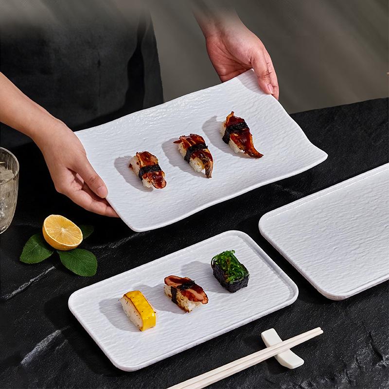Melamine Faux Porcelain Plates for Hot Pot, Sushi, BBQ & Dessert
