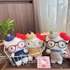 Cartoon Cute Glasses Kitty Cat Doll Keychain Pendant Backpack Hanging Ornament Gifts