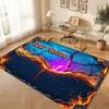 Abstract Personalized Theme Crystal Velvet Floor Rug Personalized Custom Name Text Warm Carpet Home Decoration
