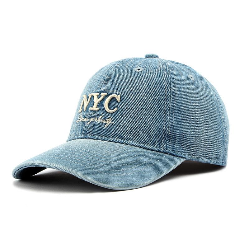 Embroidered Denim Baseball Cap Men and Women Washing Old Retro Baseball Cap Outdoor Sun Hat Women Casual