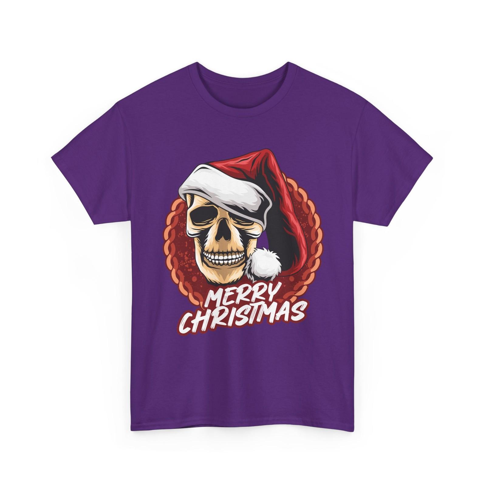 Merry Christmas T-Shirt Santa Skull T Shirt Unisex Tee Top Gift Xmas S разноцветный