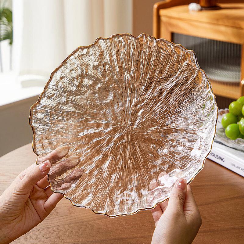 Elegant Crystal Glass Fruit Plate