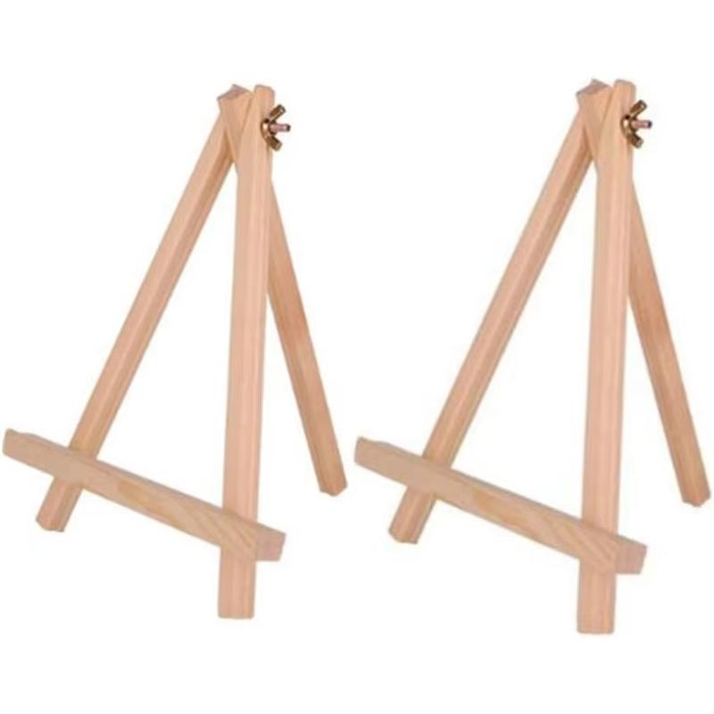 Adjustable Mini Wooden Easel Stand 2/4/6Pcs Portable Triangular Desktop Painting Canvas Holder for Art Creations