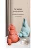 Abstract Yoga Sculpture: Elegant Curvy Woman Artwork for Home Decor