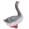 Goose Statue Figurine Resin Gray Goose Farm Animal Sculpture Desktop Ornament for Home Garden Patio