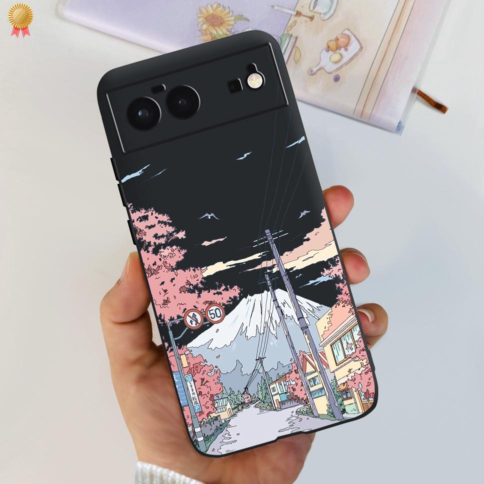For Google Pixel 6 Case Cute Kawaii Cat Clear Silicone Shockproof Cover Capa For Google 6 Pixel 6 Pixel6 Phone Shell Funda Coque