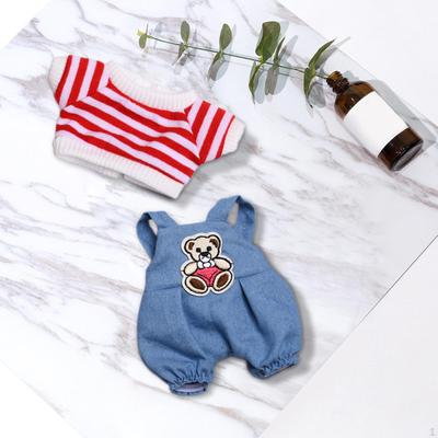 Puppen Hosenträger Hosen Kostüm Zubehör DIY Weiche Puppenkleidung, Handgemachte Kleidung, für 17cm Puppen,