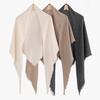 Damen 100% Reines Kaschmir Stilvolles Gestricktes Dreieckstuch - Vielseitig und Warm