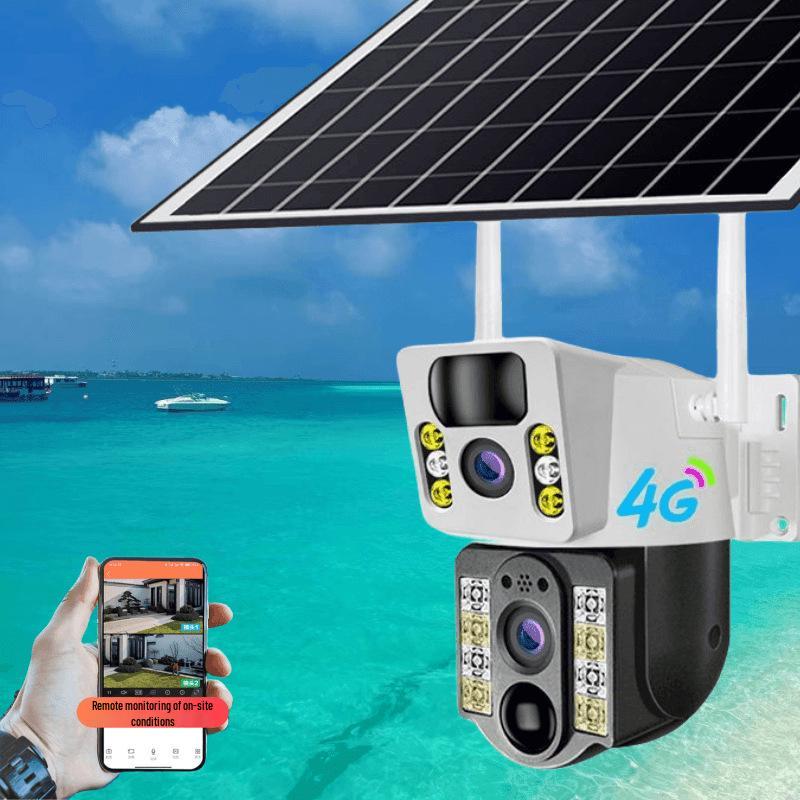 4G Dual-Lens Solar Surveillance Camera Set with Free Shipping