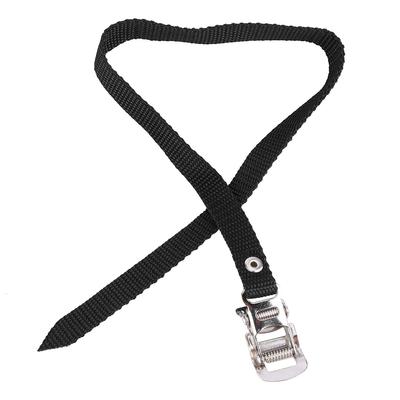 Cycling Toe Clips, 1 Set Bike Toe Clips, Anti-Slip Fixie Road Bike Toe Pedal Clips and Straps