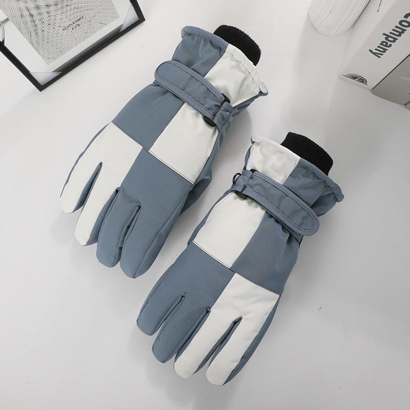Ski Gloves for Winter Thickened Waterproof Men and Women Plus Velvet Thickened Anti Slip Cold Proof Riding Touch Screen Warm Gloves