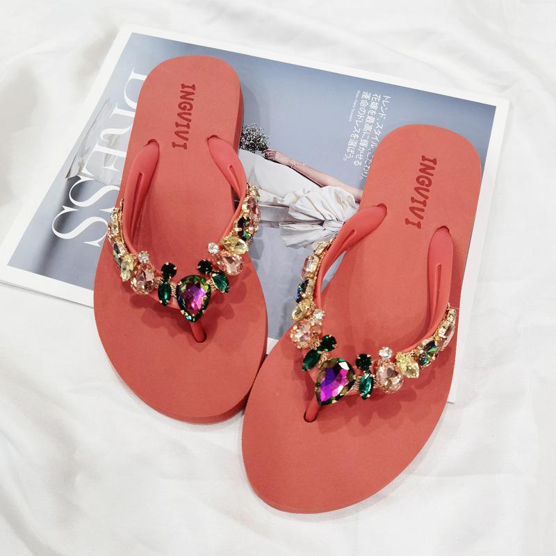 Modisch passende Outdoor-Flip-Flops für Damen, sexy Hausschuhe, Keksdekoration, lässige Hausschuhe, Damenmode, Sommer