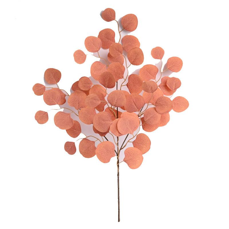 

Artificial Eucalyptus Flower Arrangement Decor With Painted Leaves For Home And Event Use Autumn Red